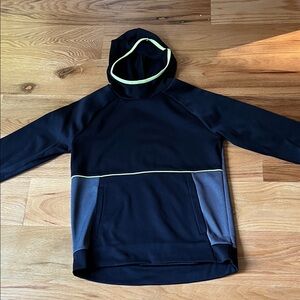 Black and Gray Hooded Sweatshirt with neon Accents